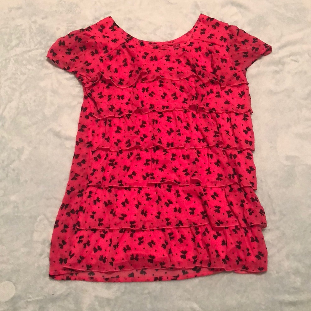 Pink Dressy Ruffle Top